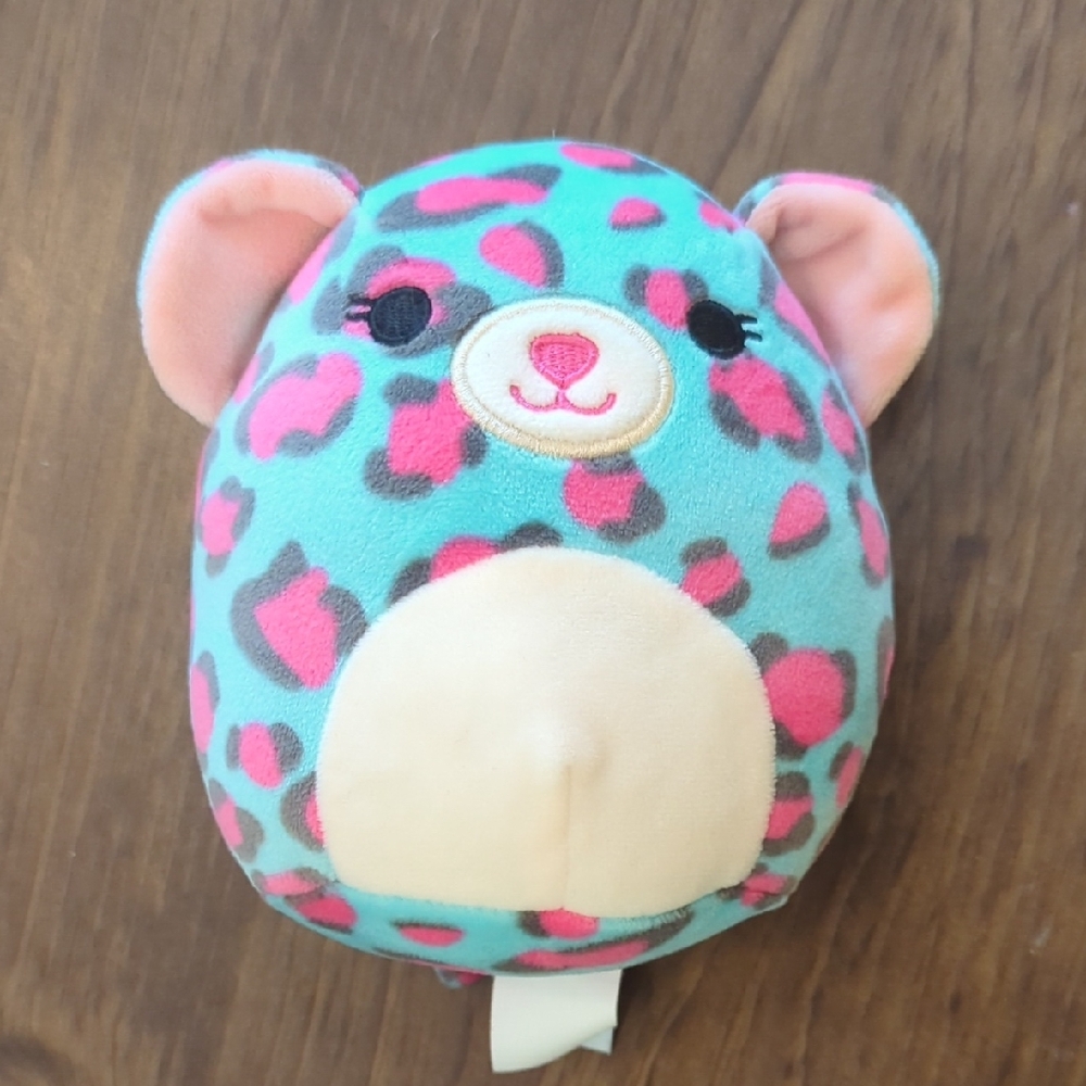 Squishmallows Blue and Pink Leopard Print Plush 5"